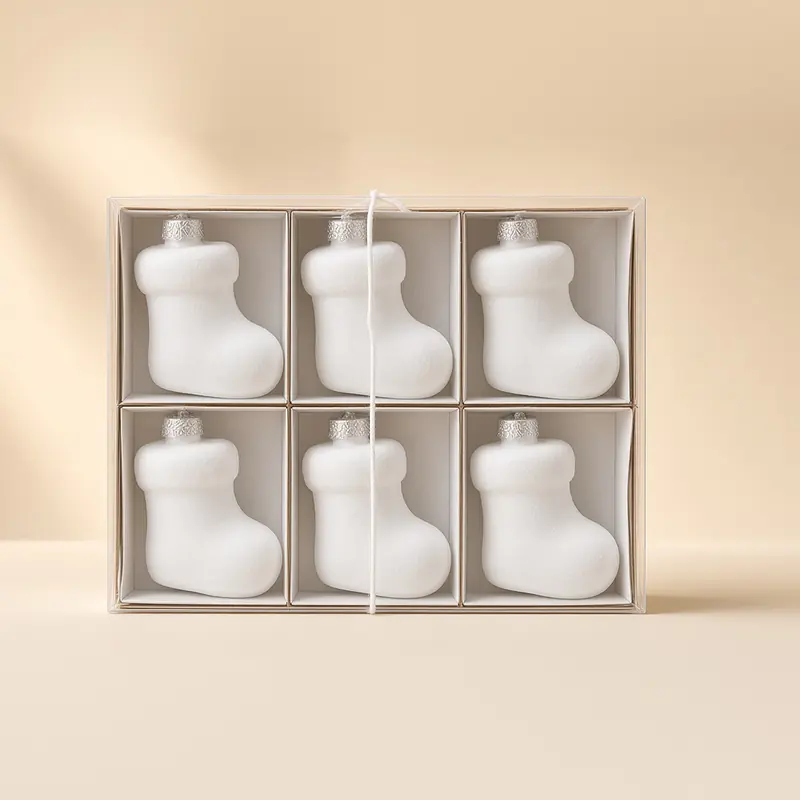 Botas de cristal de 8 cm (6 piezas) — color blancas