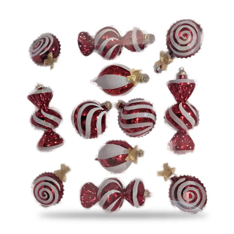 Esferas de caramelos y bastones