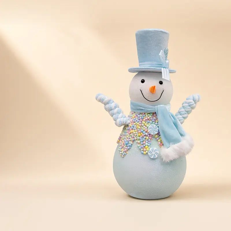 Muñeco de nieve pastel con dulces — color azul