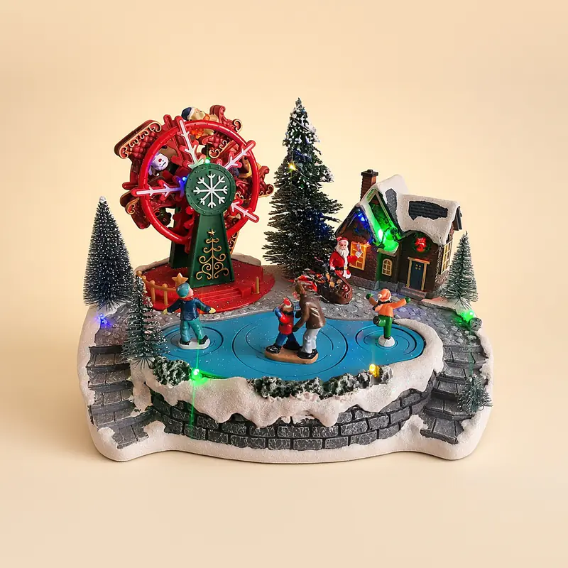 Villa rueda con patinadores (18 cm)